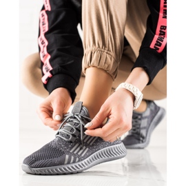 TRENDI Baskets légères nouées gris 1 TRENDI Baskets légères nouées gris 1