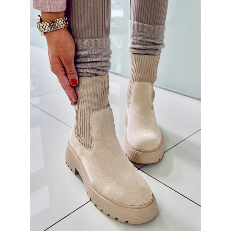 PA1 Bottines élastiques Winters Beige 1