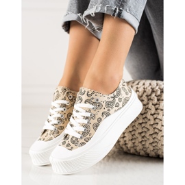 Seastar Baskets de conception de mode beige le noir 2