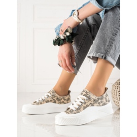 Seastar Baskets de conception de mode beige noir 1