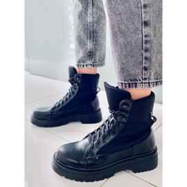 PA1 Bottes militaires avec une pochette Baku Black le noir 2