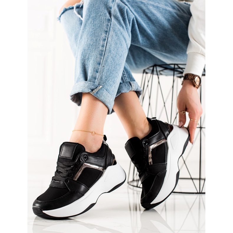 Diamantique Baskets noires le noir 2