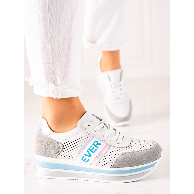 Filippo jamais chaussures de sport en cuir blanche 1