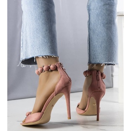 Sandales roses à talons Yara 1