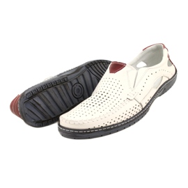 Olivier Mocassins homme cuir blanc 901 chaussures d'été 4