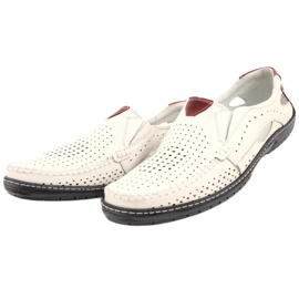 Olivier Mocassins homme cuir blanc 901 chaussures d'été 3