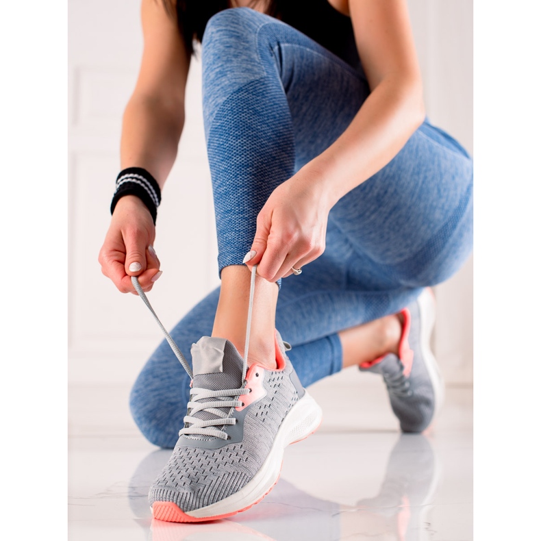 TRENDI Chaussures de sport nouées gris 1