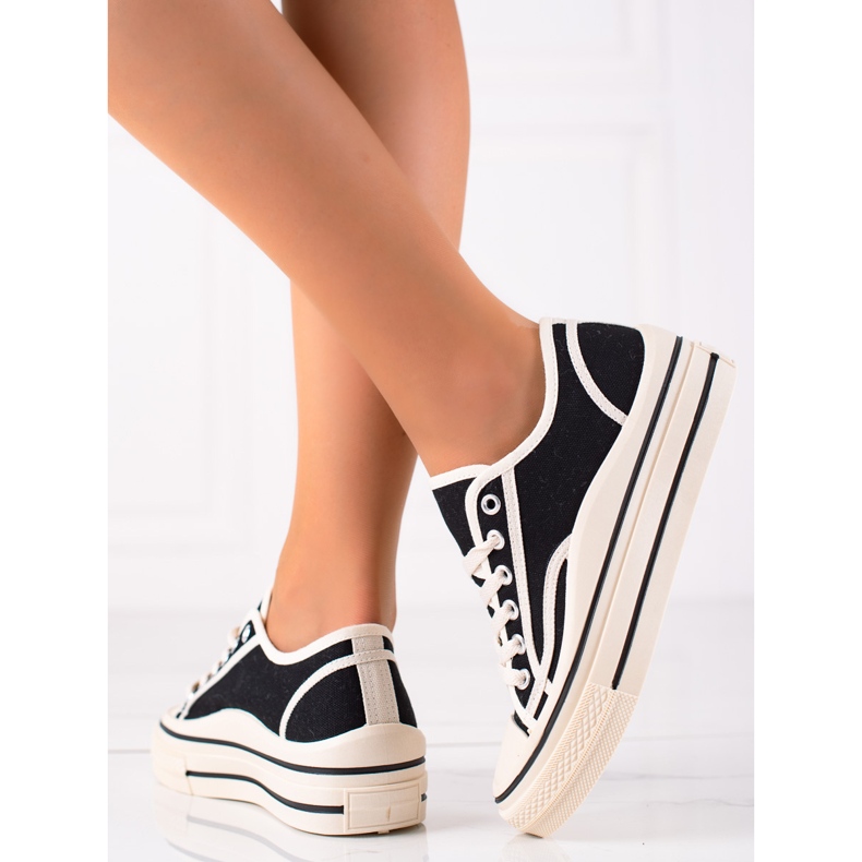 SHELOVET Baskets sur la plate-forme le noir 1 SHELOVET Baskets sur la plate-forme le noir 1