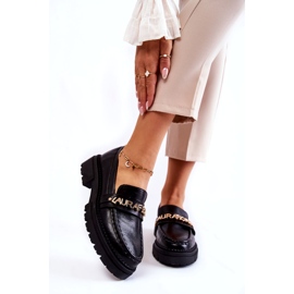 Mocassins Cuir Lettres La.Fi 210001B-PU Noir 1