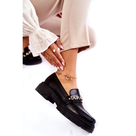 Mocassins Cuir Lettres La.Fi 210001B-PU Noir 4