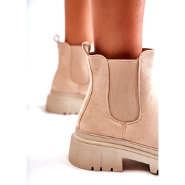 PS1 Bottines à enfiler en daim beige Lorea 6