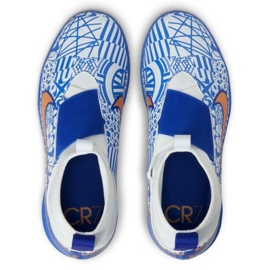 Nike Mercurial Zoom Superfly 9 Academy CR7 Ic Jr DQ5328 182 chaussures de football bleu bleu 2