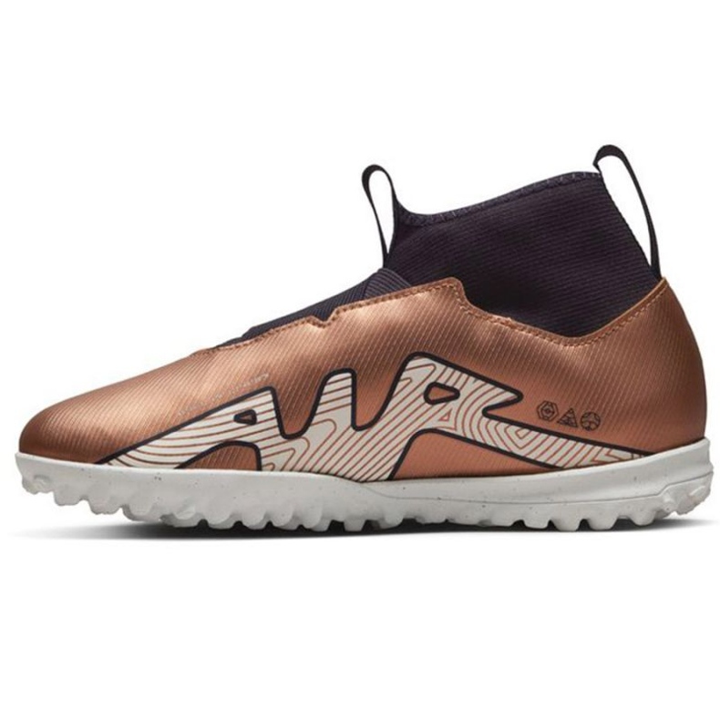 Nike Zoom Mercurial Superfly 9 Academy Qatar Tf Jr DR6053 810 chaussures de football or, bronze d'or 1