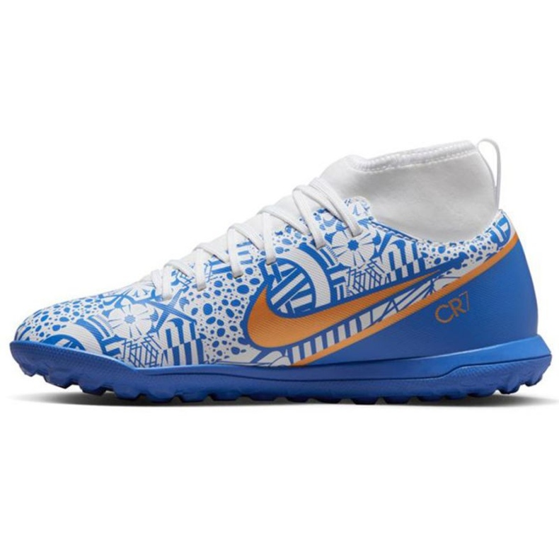 Nike Zoom Mercurial Superfly 9 CR7 Tf Jr DQ5330 182 chaussures de football multicolore bleu 1