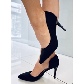PA1 Escarpins en daim à découpes Samira Black le noir 4