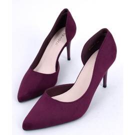 PA1 Escarpins en daim à découpes Samira Wine rouge 1