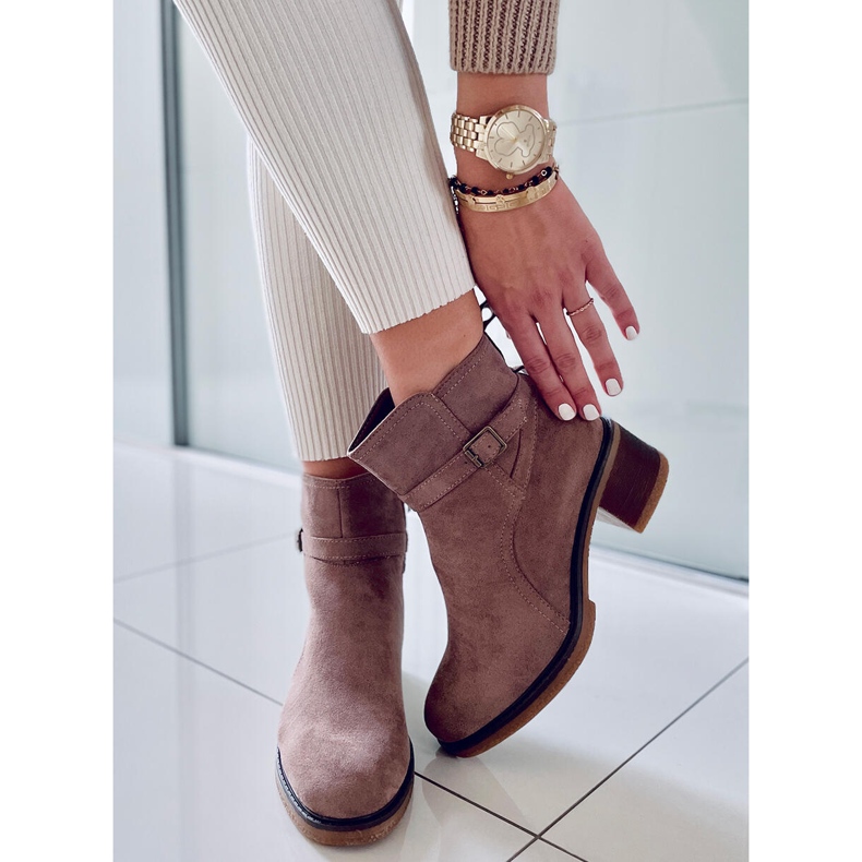 BM Bottes à talons larges Aretha Kaki beige 1 BM Bottes à talons larges Aretha Kaki beige 1
