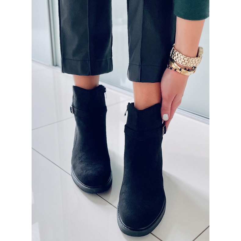 BM Bottes noires à talons larges Aretha 2