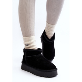 Bottes de neige basses en daim à la mode Black Nucca le noir 5