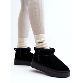 Bottes de neige basses en daim à la mode Black Nucca le noir 3