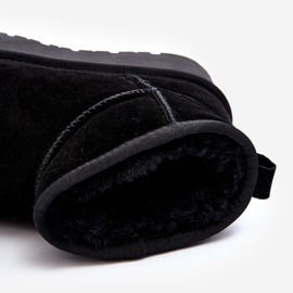 Bottes de neige basses en daim à la mode Black Nucca noir 1