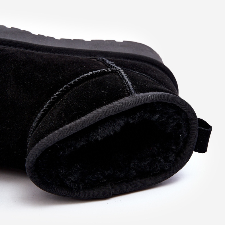 Bottes de neige basses en daim à la mode Black Nucca le noir 1