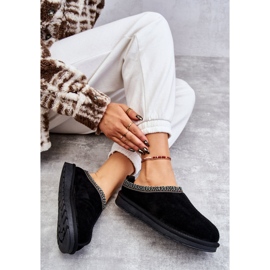 Chaussons Femme Daim Avec Fourrure Noir Buffie le noir 9