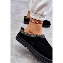 Chaussons Femme Daim Avec Fourrure Noir Buffie le noir 7