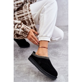 Chaussons Femme Daim Avec Fourrure Noir Buffie le noir 8