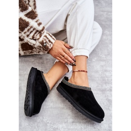 Chaussons Femme Daim Avec Fourrure Noir Buffie le noir 11