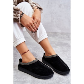 Chaussons Femme Daim Avec Fourrure Noir Buffie le noir 10