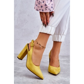 PA1 Escarpins jaunes à talons hauts Alanza 1