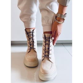 PA1 Bottines à lacets daim Roisin Beige 2