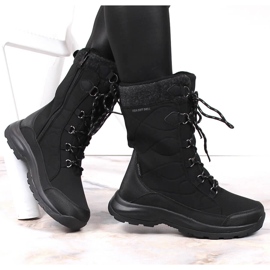 Bottes de neige imperméables pour femmes isolées noir DK le noir 1
