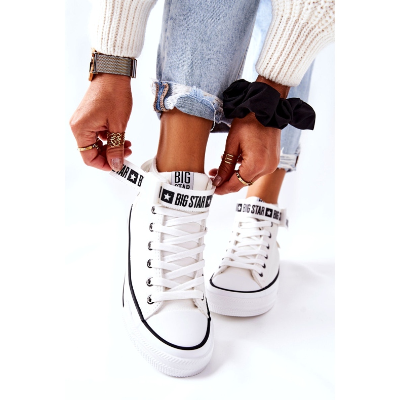 Baskets Hautes Isolées Big Star GG274027 Blanc blanche 4 Baskets Hautes Isolées Big Star GG274027 Blanc blanche 4