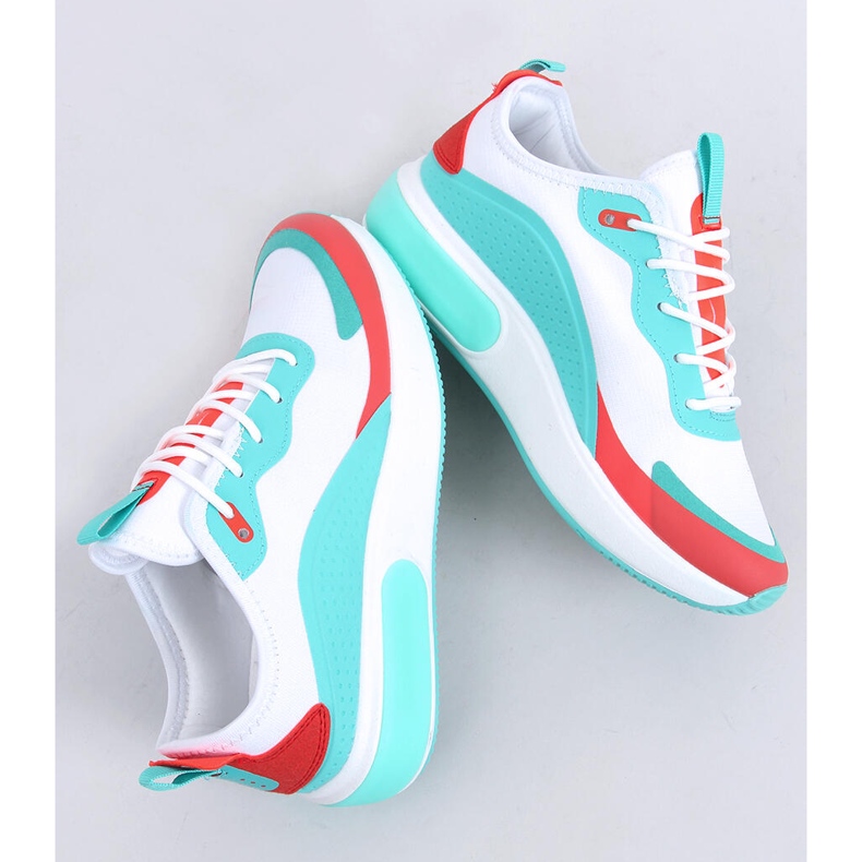 Chaussures de sport femme blanches YK106 BLANC / BLEU 1 Chaussures de sport femme blanches YK106 BLANC / BLEU 1