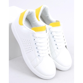 Baskets femme blanches et jaunes LV101P Jaune 6