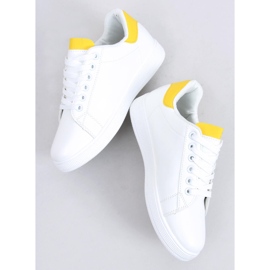 Baskets femme blanches et jaunes LV101P Jaune 5
