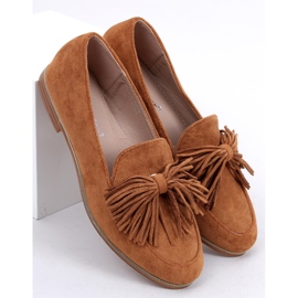 BM Mocassins femme à franges camel T357P Camel brun 5