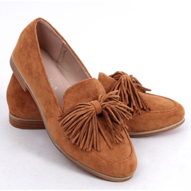 BM Mocassins femme à franges camel T357P Camel brun 6