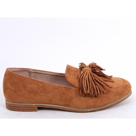 BM Mocassins femme à franges camel T357P Camel brun 7