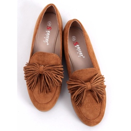 BM Mocassins femme à franges camel T357P Camel brun 8