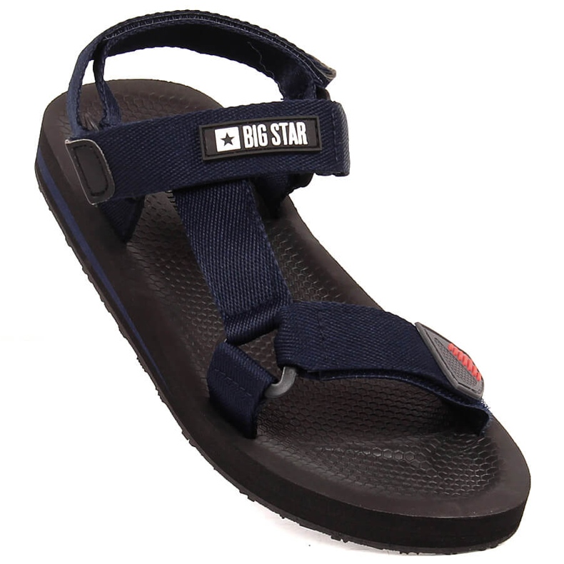 Big Star DD174718 sandales de sport pour hommes bleu marine avec velcro 1