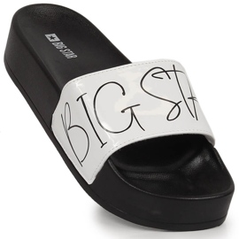 Chaussons pour femmes laqués sur la plate-forme blanc Big Star JJ274A275 1