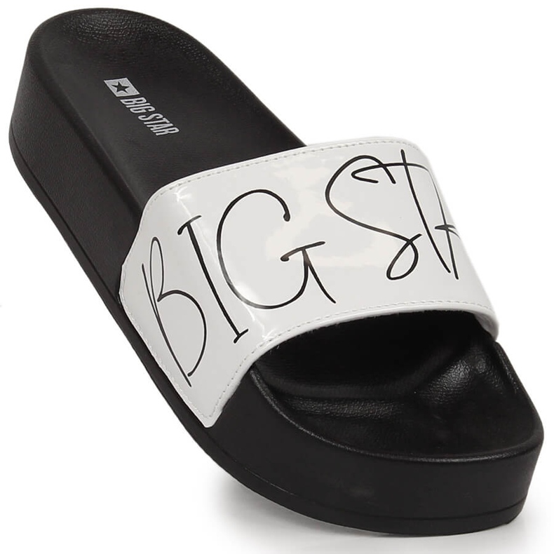 Chaussons pour femmes laqués sur la plate-forme blanc Big Star JJ274A275 1