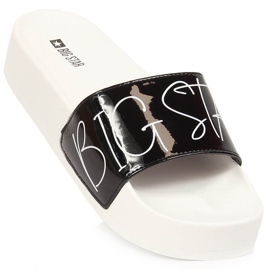 Babouches laquées noires pour femmes sur la plateforme Big Star JJ274A276 1