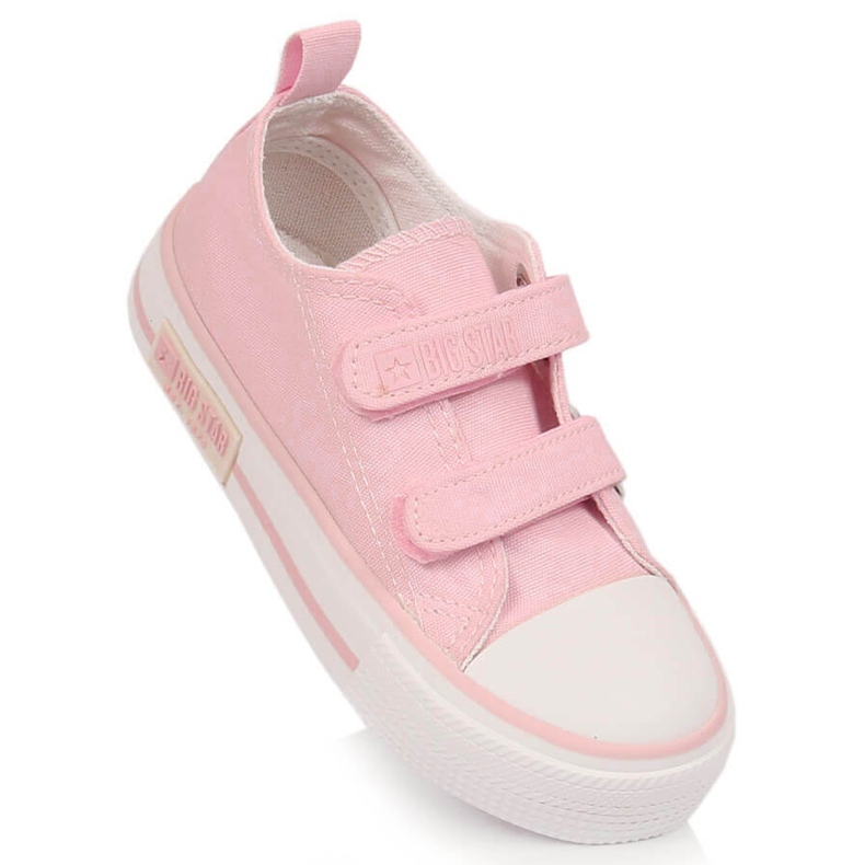 Baskets Velcro fille rose poudré Big Star KK374083 1 Baskets Velcro fille rose poudré Big Star KK374083 1