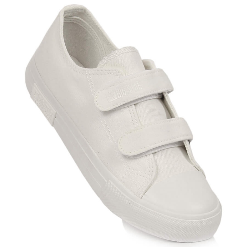 Baskets pour enfants avec velcro blanc Big Star KK374086 1