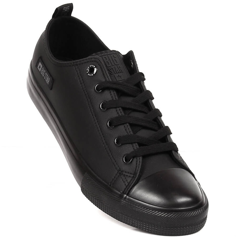 Baskets noires en cuir écologique pour hommes Big Star KK174009 1