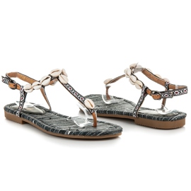 Vices Sandales style ethnique multicolore 1